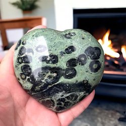 Hjerte i kambaba jaspis UNIKA  Ml: 8,5 x 8 x 4,1cm