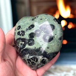 Hjerte i kambaba jaspis UNIKA  Ml: 8,5 x 8 x 4,1cm