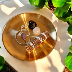 Kraftfuldt Spirituelt Kit med Terahertz Armbnd, Ametyst Pendul &amp; Palo Santo