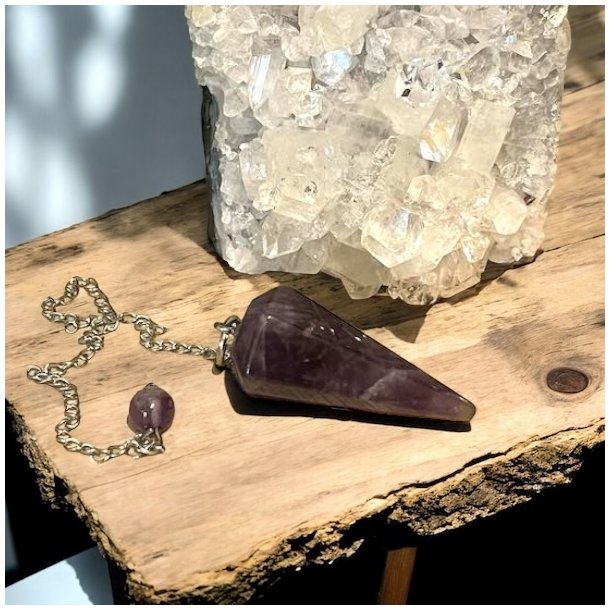 Kraftfuldt Spirituelt Kit med Terahertz Armbnd, Ametyst Pendul &amp; Palo Santo