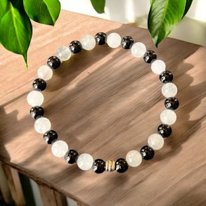 Krystal armbnd til beskyttelse | 6 og 7 mm stenperler | Ml 16 - 17 cm