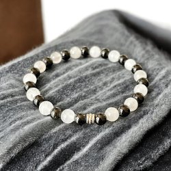 Krystal armb�nd til beskyttelse | 6 og 7 mm stenperler | M�l 16 - 17 cm