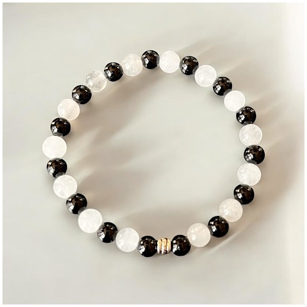 Krystal armb�nd til beskyttelse | 6 og 7 mm stenperler | M�l 16 - 17 cm