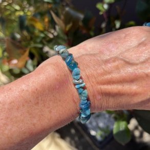 Krystal armbnd bl apatit - stenchips