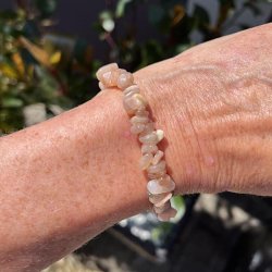 Krystal armbnd fersken mnesten - stenchips
