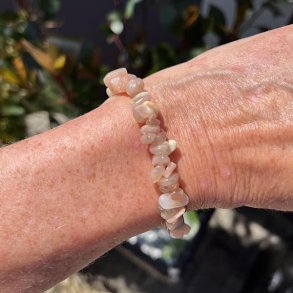 Krystal armbnd fersken mnesten - stenchips