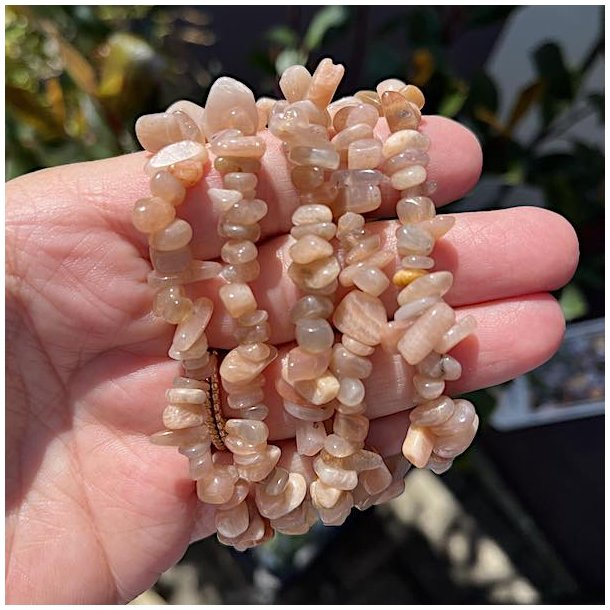 Krystal armbnd fersken mnesten - stenchips