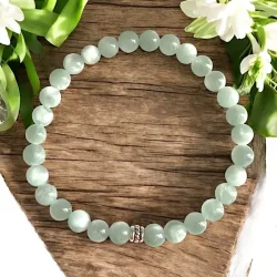 Lunar Love armbnd i grn mnesten, 6 mm  passer hndled 16,5-18 cm