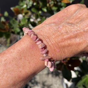 Krystal armbnd rhodonit - stenchips