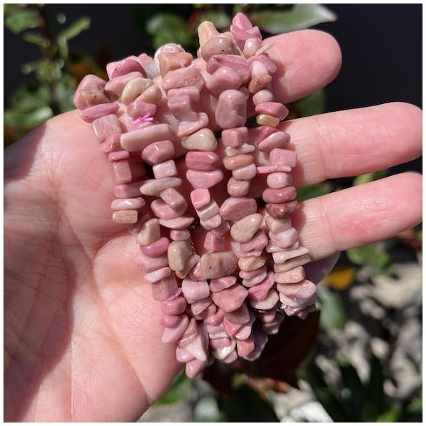 Krystal armbnd rhodonit - stenchips