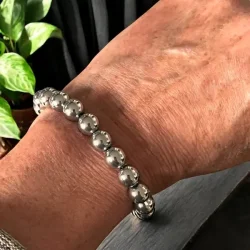 Terahertz armbnd 1719 cm  8 mm perler  Energi &amp; beskyttelse