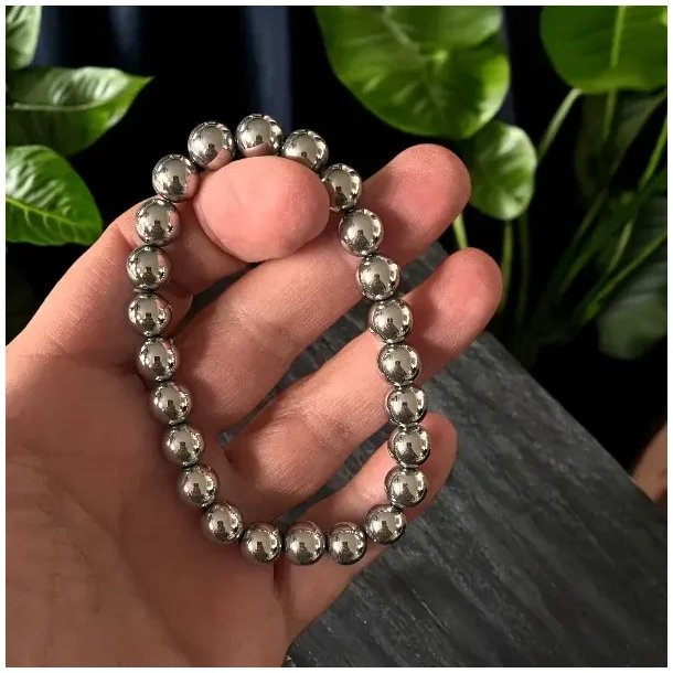 Terahertz armbnd 1719 cm  8 mm perler  Energi &amp; beskyttelse