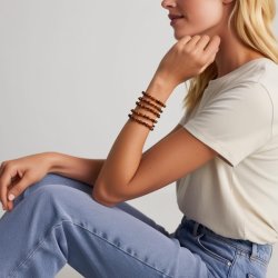 Krystal armbnd i tigerje jaspis | 6 mm stenperler | Ml 16 - 18 cm