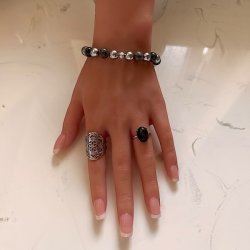 Mystisk Yooperlite &amp; Terahertz armbnd 8 mm  unisex beskyttelse og energi