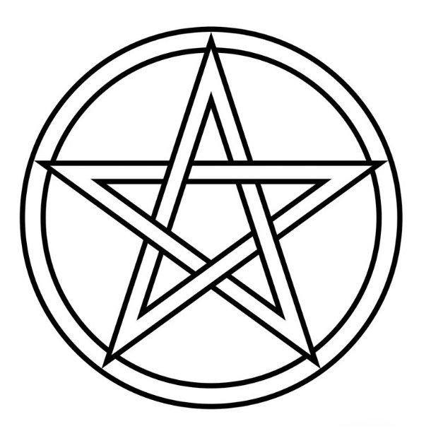 Spirituelt Krystalgrid med Wicca Symbol | M�l ca. 23 x 21,5 cm
