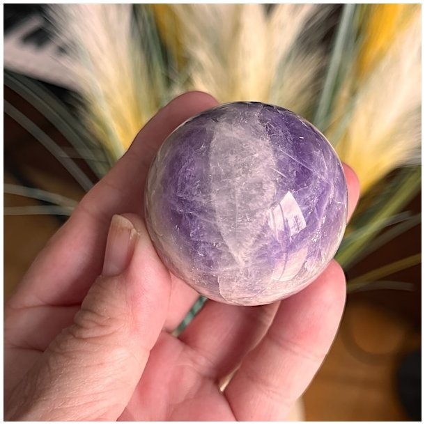 Bndametyst kugler 4,65,6 cm  smukke poleret kugler med unikke mnstre