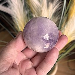 Bndametyst kugler 4,65,6 cm  smukke poleret kugler med unikke mnstre