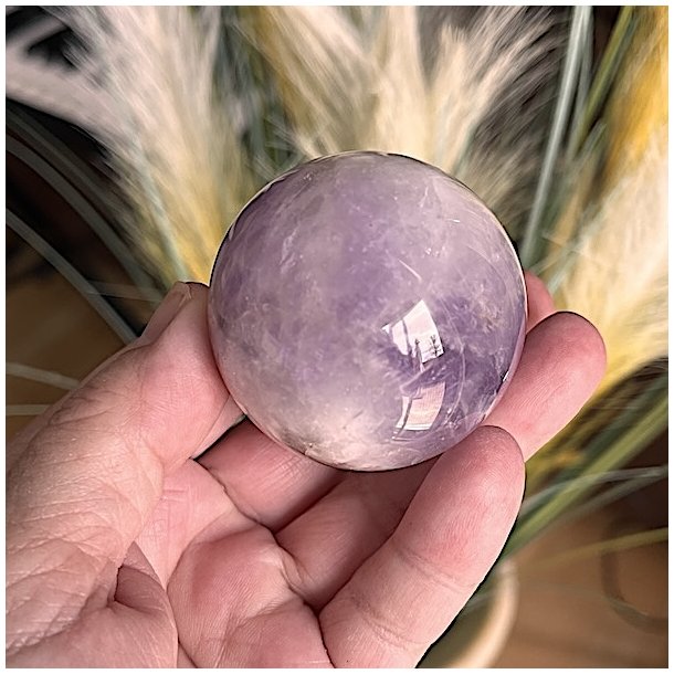 Bndametyst kugler 4,65,6 cm  smukke poleret kugler med unikke mnstre