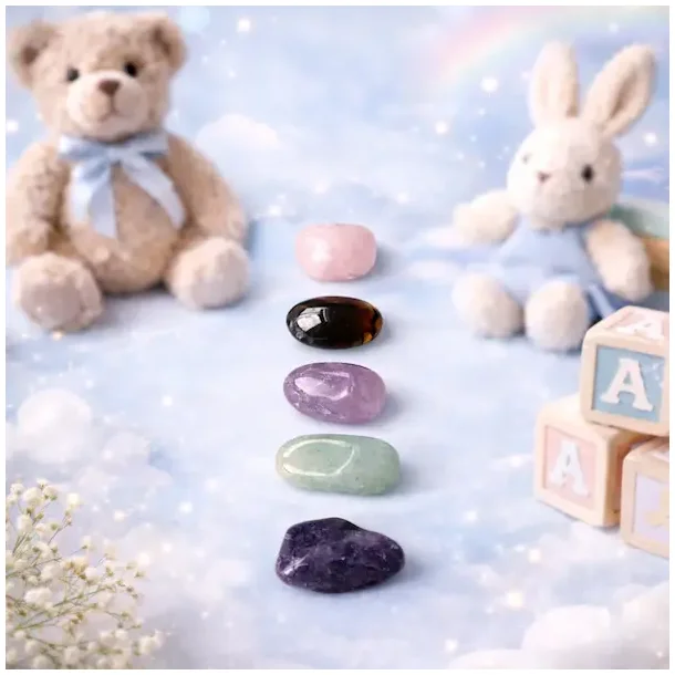 Krystals�t til b�rn med ro, tryghed og balance � 5 blide sten til hverdagen