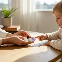 Krystals�t til b�rn med ro, tryghed og balance � 5 blide sten til hverdagen