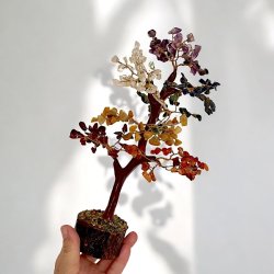 Krystaltr� | 7 Chakra | M�l ca. 24 cm 