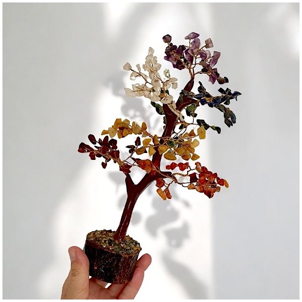 Krystaltr� | 7 Chakra | M�l ca. 24 cm 