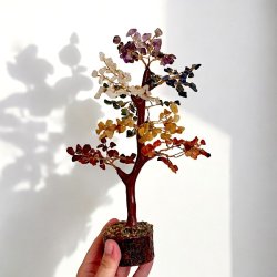 Krystaltr� | 7 Chakra | M�l ca. 24 cm 