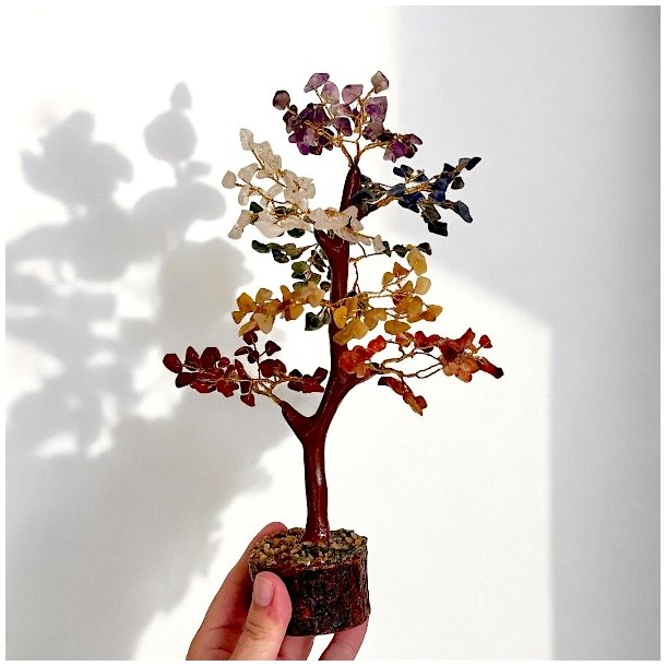Krystaltr� | 7 Chakra | M�l ca. 24 cm 