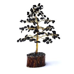 Krystaltr i sort agat p base af neemtr | Ml ca. 18-19 cm udslet