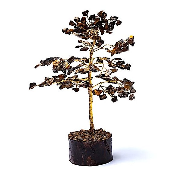 Krystaltr i Tigerje p base af neemtr | Ml ca. 15 - 18 cm udslet