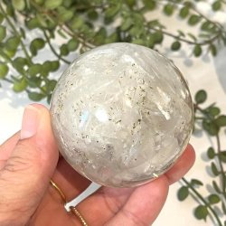 Orgonit kugle m. selenit og flower of life | M�l 6 cm 