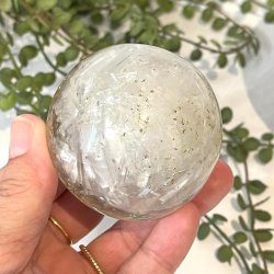 Orgonit kugle m. selenit og flower of life | M�l 6 cm 