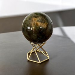 Kuglestandere i guldfarvet metal, Ml 5,5 x 4,2 cm