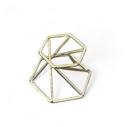 Kuglestandere i guldfarvet metal, Ml 5,5 x 4,2 cm