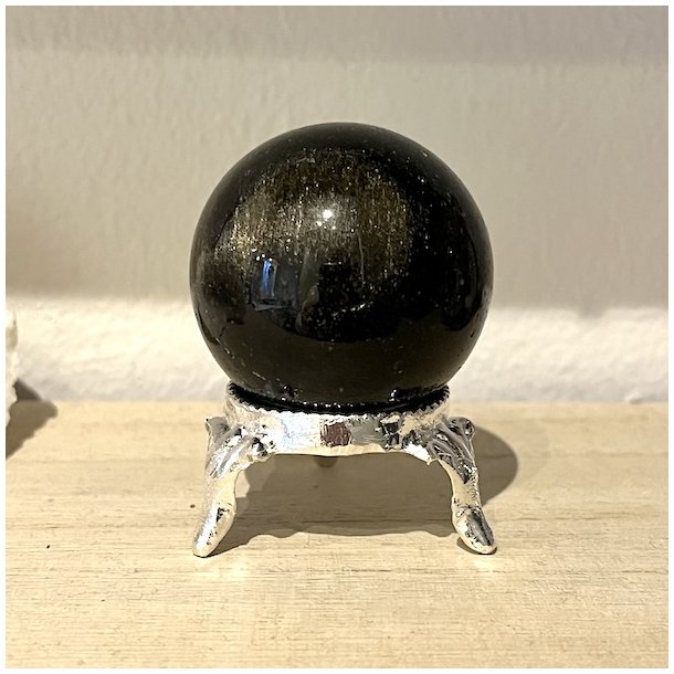 Kuglestander i metal - slvfarvet