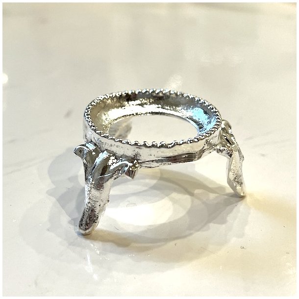 Kuglestander i metal - slvfarvet