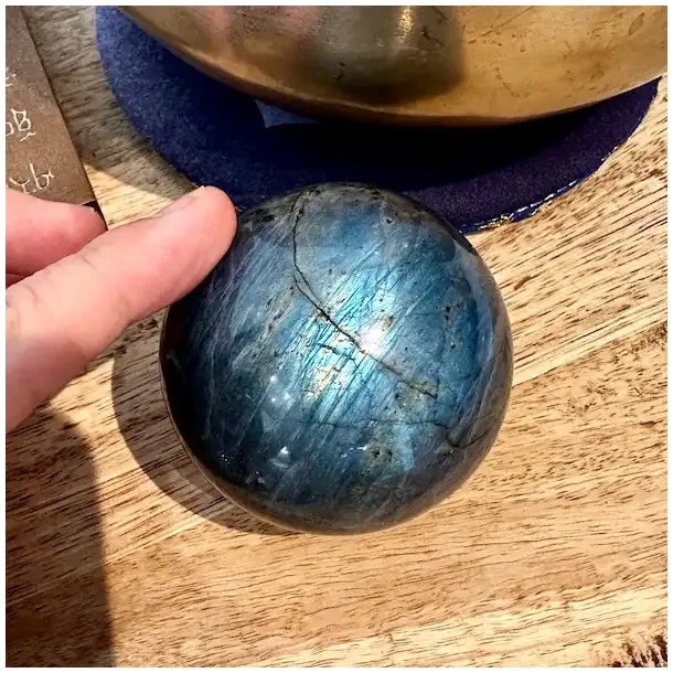�gte labradorit kugle spirituel dekoration til hjemmet