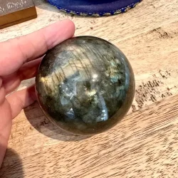 �gte labradorit kugle spirituel dekoration til hjemmet