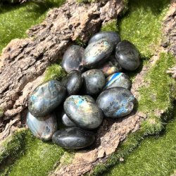 Labradorit | lommesten | ovale | Ml ca.  3 - 3,5 cm