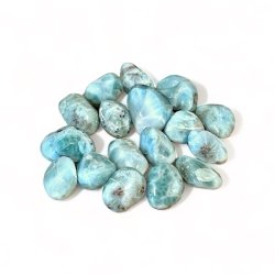 Larimar lommesten 1,5-2 cm bl� krystal fra Den Dominikanske Republik
