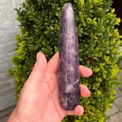 Lepidolit healerstav 16,2 cm  kraftfuld massagestav til ro, healing og indre balance