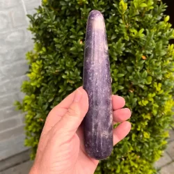 Lepidolit healerstav 16,2 cm  kraftfuld massagestav til ro, healing og indre balance