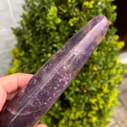 Lepidolit healerstav 16,2 cm  kraftfuld massagestav til ro, healing og indre balance