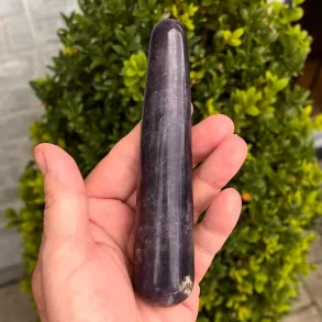 Lepidolit healerstav 13,1 cm  kraftfuld massagestav til ro, healing og indre balance