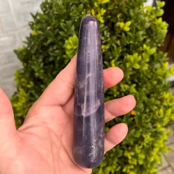 Lepidolit healerstav 13,1 cm  kraftfuld massagestav til ro, healing og indre balance