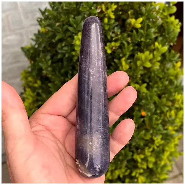 Lepidolit healerstav 13,1 cm  kraftfuld massagestav til ro, healing og indre balance