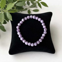 Lepidolit krystalarmb�nd 6 mm | 16-18 cm