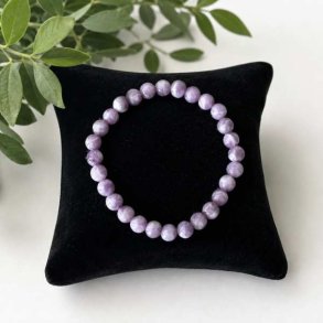 Lepidolit krystalarmb�nd 6 mm | 16-18 cm