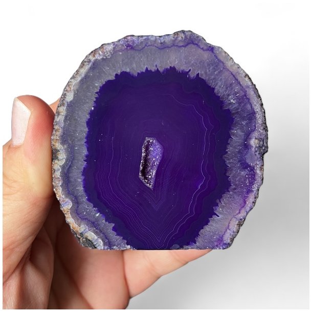 Lilla Agat Geode | UNIKA | 7 x 6,6 cm