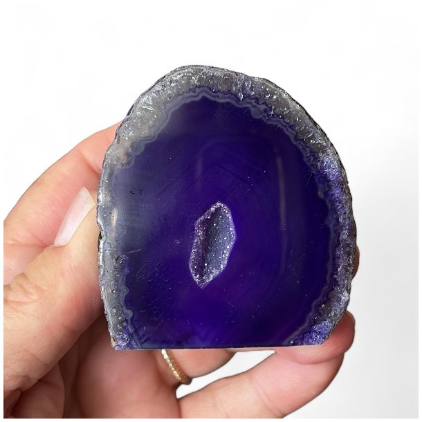 Lilla Agat Geode | UNIKA | 6 x 5,4 cm